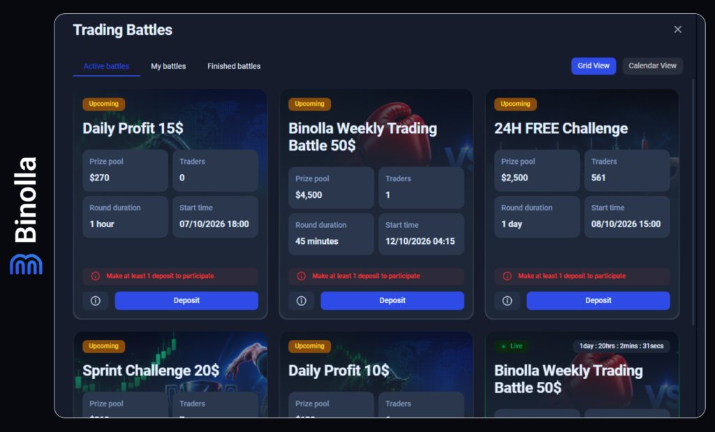Binolla Blog Image - Binolla Battles Calendar: Book Your Participation in Advance 3